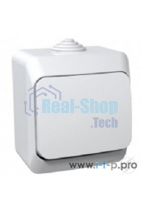 Выключатель 10 АХ, белый, ЭТЮД IP44 О/У 1-клавишный