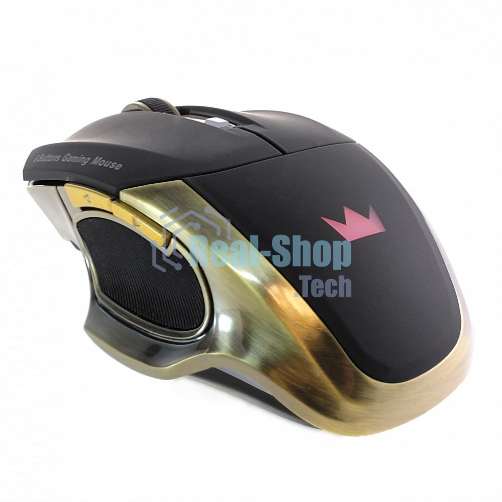 Мышь беспроводная Crown Gaming CMXG-605 черный, 1600 dpi, радиоканал, USB, кнопки - 6