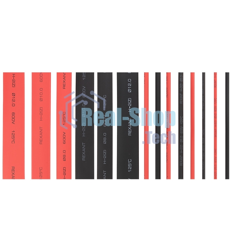 Термоусаживаемые трубки Rexant MAXIMUM 2:1 (Набор 14 шт.)