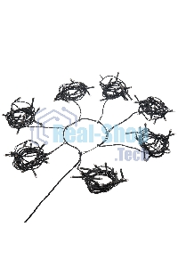 Елочная гирлянда с кольцом Neon-night, 7 нитей по 1,8 метра, цвет диодов белый, не соединяется