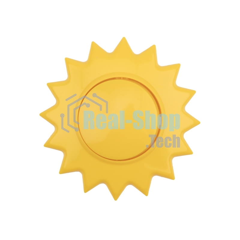 Выключатель одноклавишный Kranz HAPPY Солнце скрытой установки, желтый