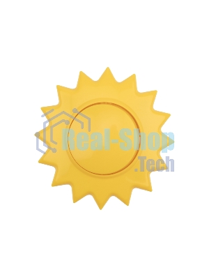 Выключатель одноклавишный Kranz HAPPY Солнце скрытой установки, желтый