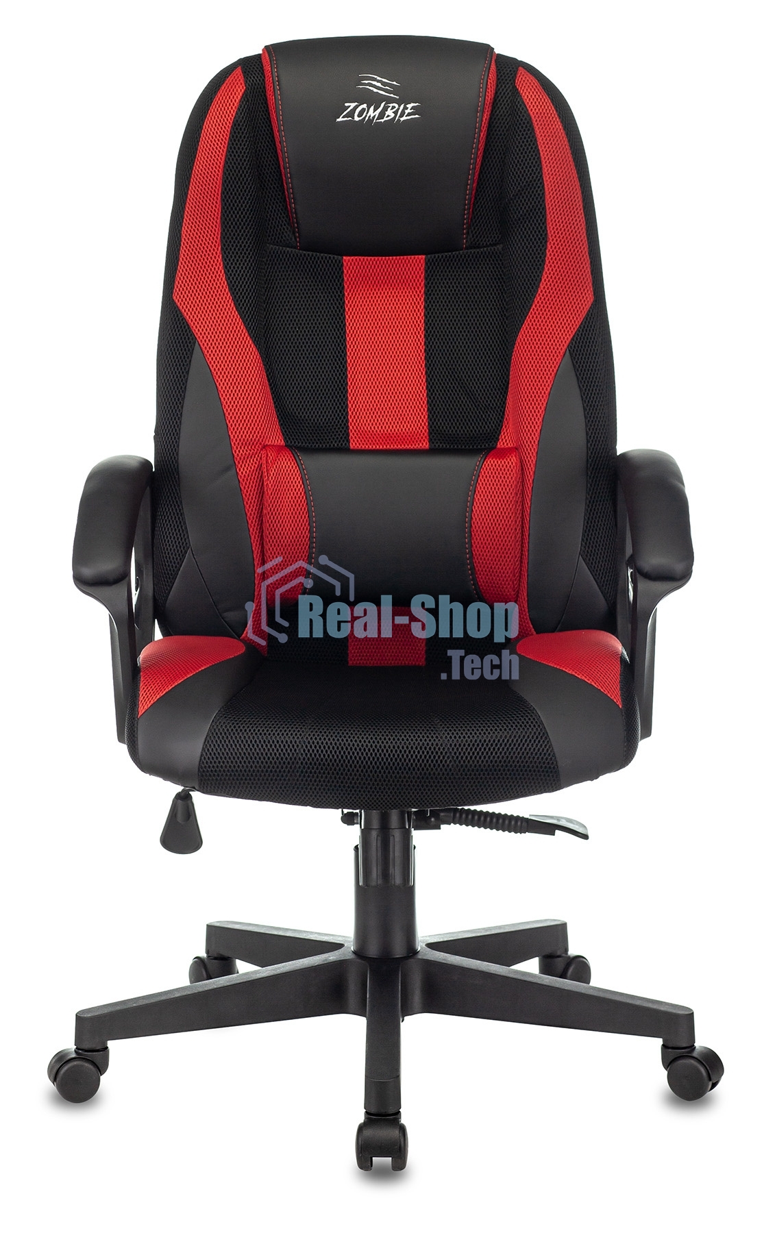 Кресло игровое Zombie 9 черный/красный, искусст.кожа/ткань, крестовина пластик