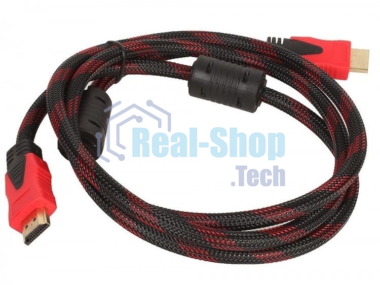 Кабель соединительный аудио-видео HDMI (m)/HDMI (m) 3м. феррит.кольца позолоченные контакты черный (NO NAME)