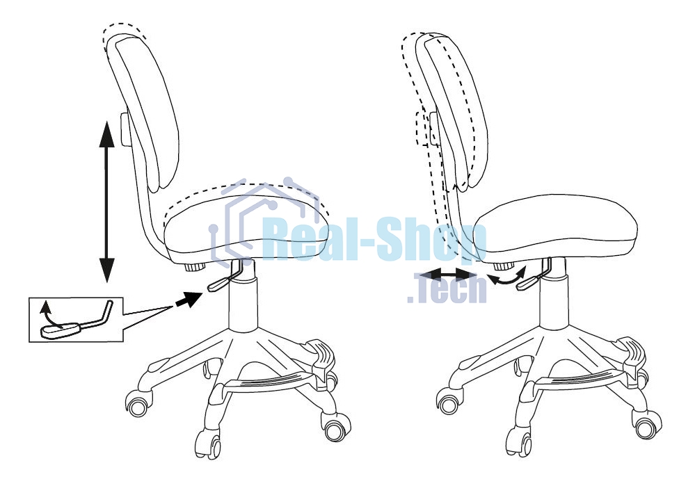Кресло детское Бюрократ CH-W204/F мультиколор алфавит, крестовина пластик, подст. для ног, пластик белый