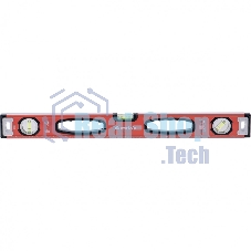 Уровень алюминиевый Matrix, фрезерованный, 3 глазка, рукоятки, 1500 мм