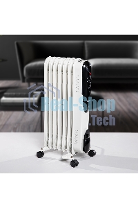 Обогреватель масляный MTX OCH-1500, белый, 1500 Вт, 15 м2, термостат