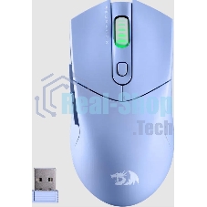 Мышь беспроводная REDRAGON St4r Pro голубой, 26000 dpi, радиоканал, Bluetooth, USB, кнопки - 6