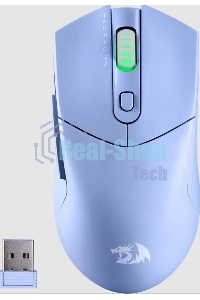 Мышь беспроводная REDRAGON St4r Pro голубой, 26000 dpi, радиоканал, Bluetooth, USB, кнопки - 6