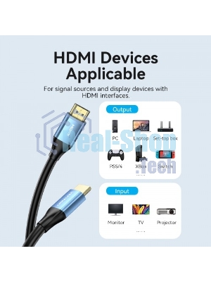 Кабель Vention HDMI High speed v2.0 with Ethernet 19M/19M - 8м