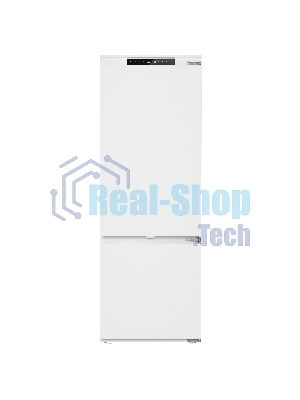 Встраиваемый холодильник Maunfeld MBF19369NFWGR LUX Inverter белый двухкамерный 257/84л морозилка снизу