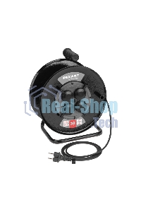 Удлинитель силовой Rexant КГ на катушке 4 гнезда, с/з, 30 м, 3х1,5 мм², IP44 c защитными крышками, металлическая катушка