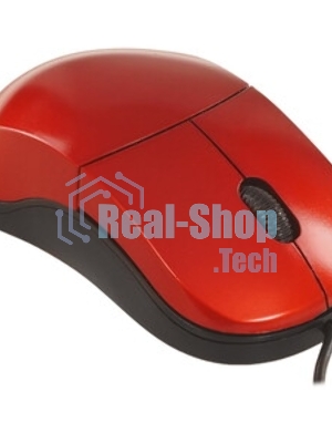 Мышь проводная Qumo Simple Office M92 красный, 1000 dpi, USB, кнопки - 3
