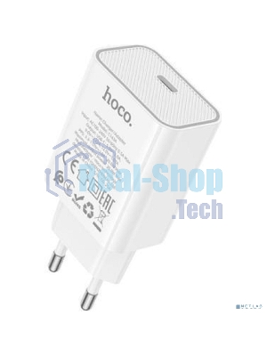 Зарядное устройство Hoco 20Вт, QC3.0/PD, Type-C, C143A, белый, блистер