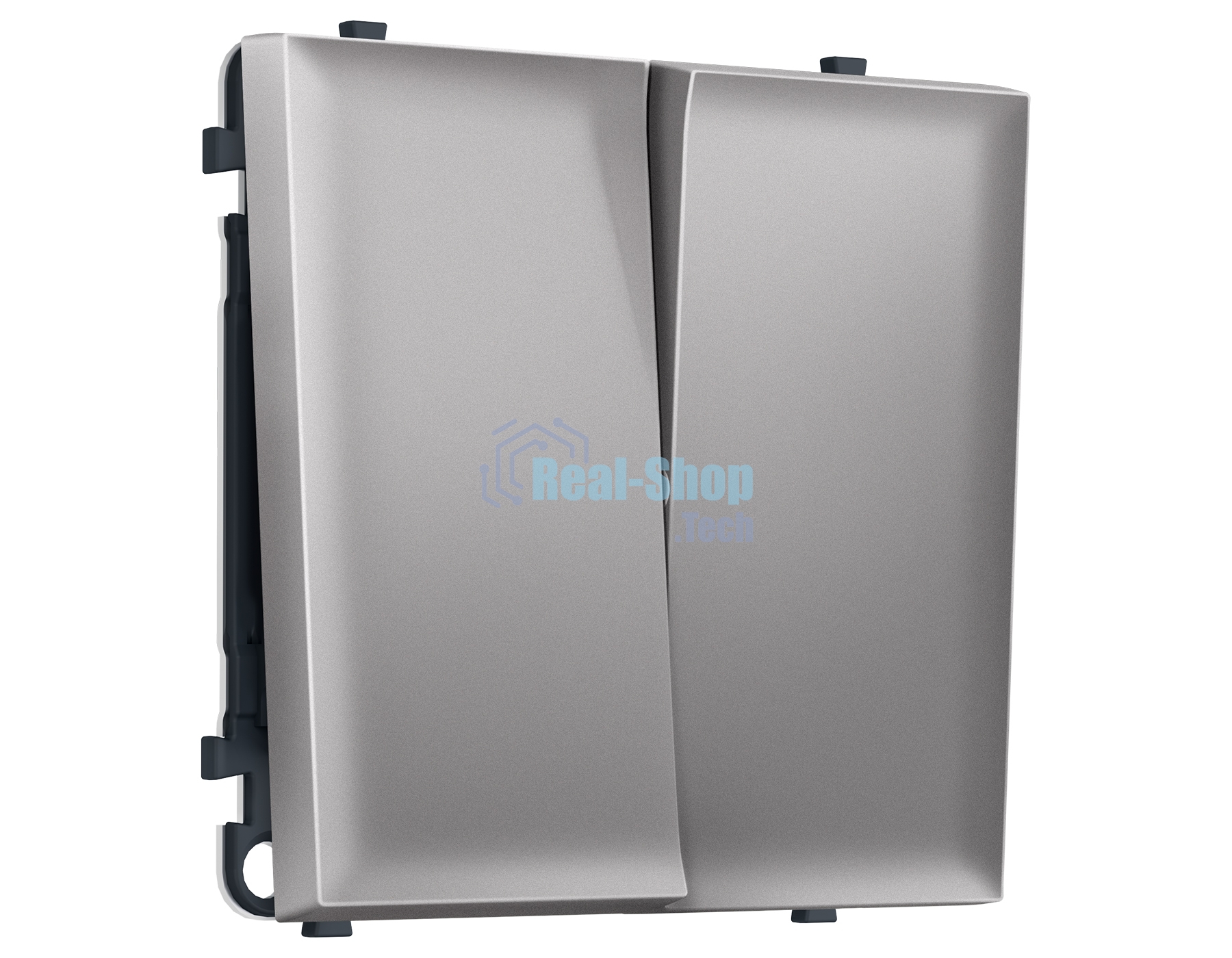 Комплект механизма 2-кл выключателя SIGMA Сталь матовый 10A-250V QUANT PRO (SP5030, PR115)