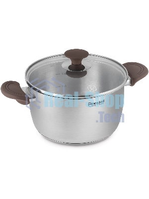 Кастрюля Rondell Coffee Bean RDS-1645, 5.7 л, 24 см, без крышки, стальной
