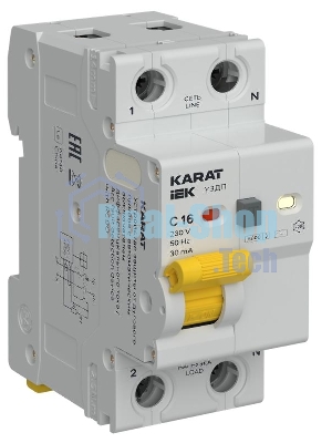 Устройство защиты от дугового пробоя KARAT УЗДП с АВДТ 1P+N C 16А 30мА тип AC IEK