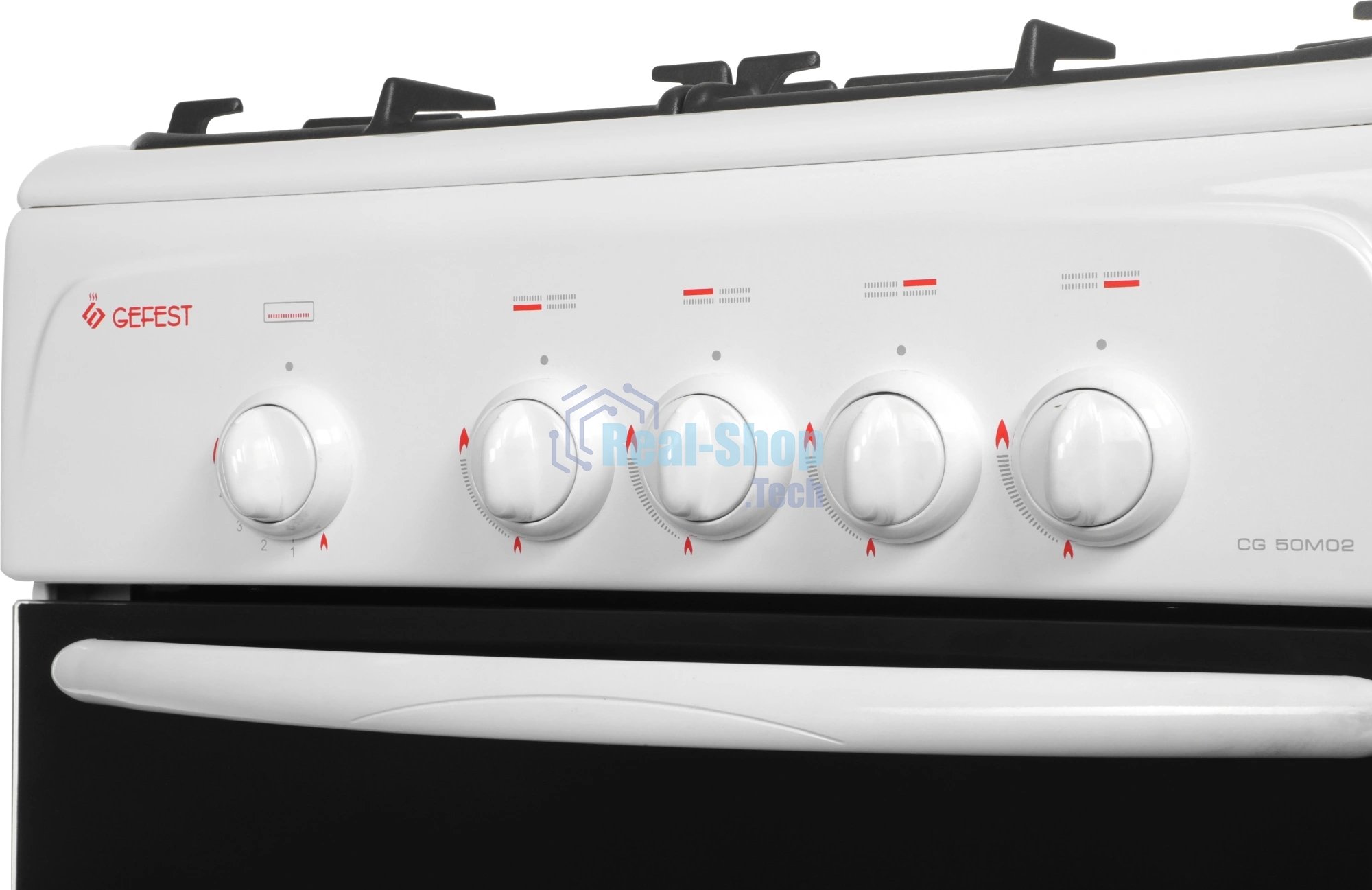Плита газовая Gefest CG 50М02 К73 белый, конфорок 4 шт, духовка 42 л, 50 см x 85 см x 53 см