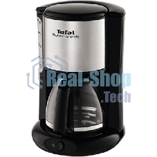 Кофеварка капельная Tefal CM361838 1000Вт серебристый/черный