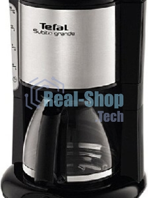 Кофеварка капельная Tefal CM361838 1000Вт серебристый/черный
