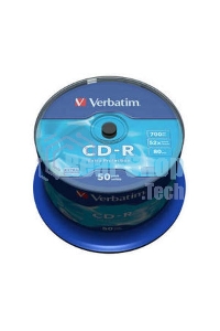 Диск CD-R Verbatim 700Mb 52x Cake Box (50шт) (43351)