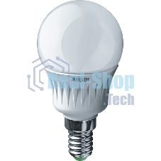 Лампа светодиодная Navigator NLL-P-G45-5-230-2.7K-E14 5Вт шар 2700К теплый белый E14 330лм 220-240В