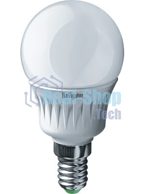 Лампа светодиодная Navigator NLL-P-G45-5-230-2.7K-E14 5Вт шар 2700К теплый белый E14 330лм 220-240В