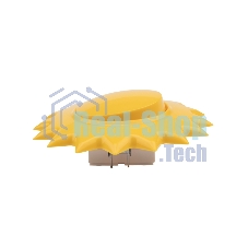 Выключатель одноклавишный Kranz HAPPY Солнце скрытой установки, желтый