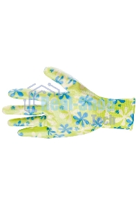 Перчатки садовые Palisad из полиэстера с нитрильным обливом, зеленые, S