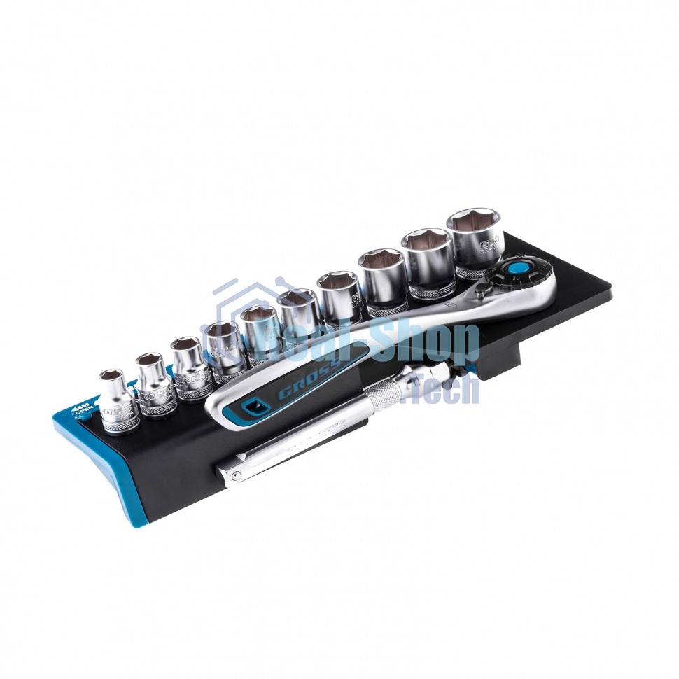 Набор торцевых головок Gross трещотка 120 зубьев, 3/8