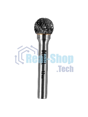 Борфреза по металлу Denzel твердосплавная, шарообразная, тип-D, 12 мм