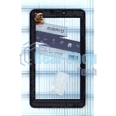 Сенсорное стекло (тачскрин) для Irbis TZ44 TZ45, черное с рамкой