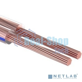 Кабель акустический Rexant 2х0.50 мм, прозрачный BLUELINE, 100 м