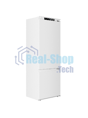 Встраиваемый холодильник Maunfeld MBF19369NFWGR LUX Inverter белый двухкамерный 257/84л морозилка снизу