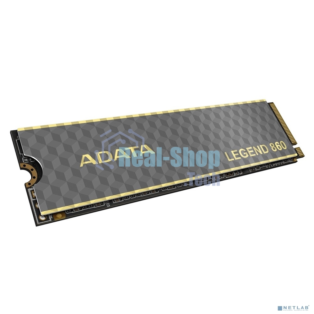 Накопитель SSD ADATA LEGEND 860, 2Tb, PCIe 4.0 x4, M.2 2280, NVMe, R/W 6000/5000, с радиатором