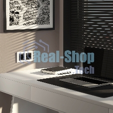 Рамка на 2 поста Senso (белый, стекло soft-touch)