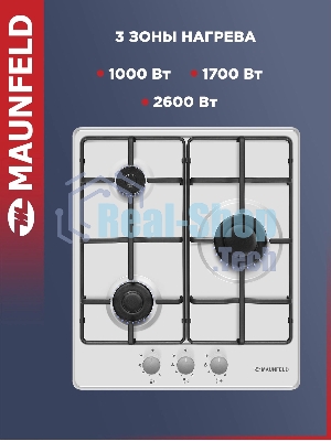 Газовая варочная панель Maunfeld EGHE.43.3STS-EW