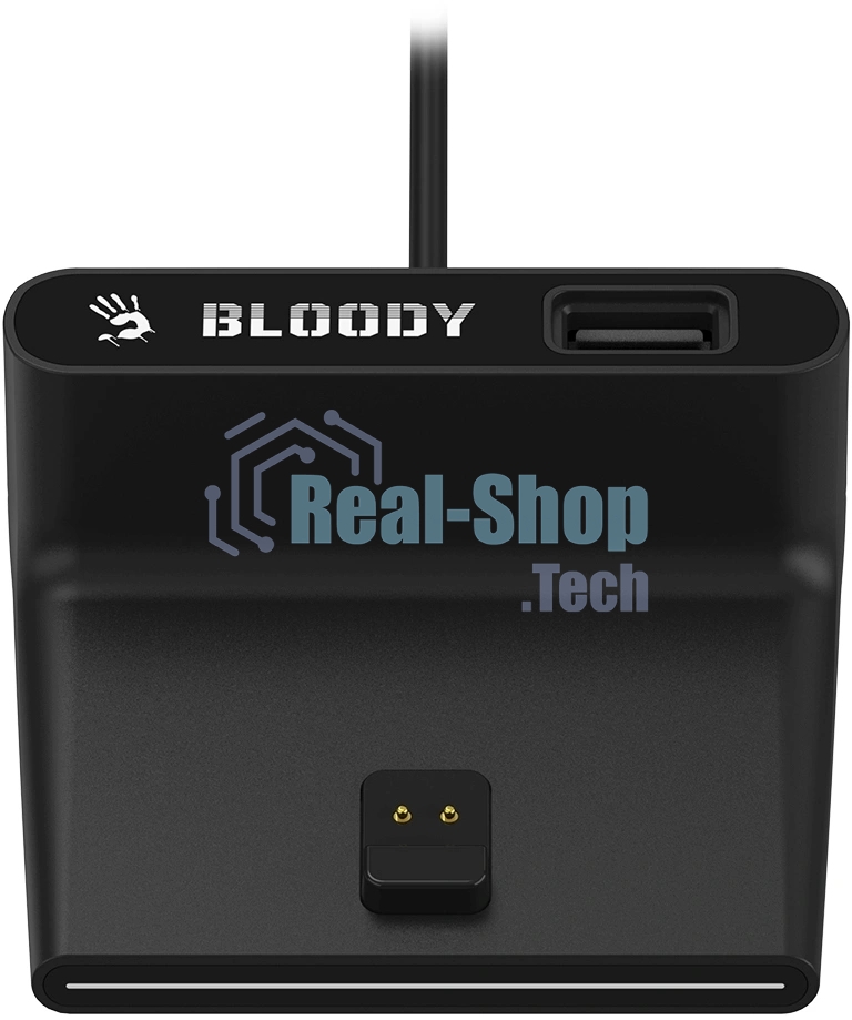Мышь беспроводная/проводная A4tech Bloody R77UltraDock черный, 20000 dpi, USB Type-A, радиоканал, кнопки - 5