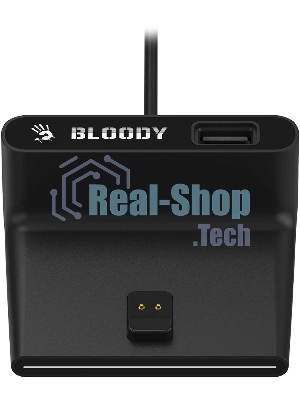 Мышь беспроводная/проводная A4tech Bloody R77UltraDock черный, 20000 dpi, USB Type-A, радиоканал, кнопки - 5