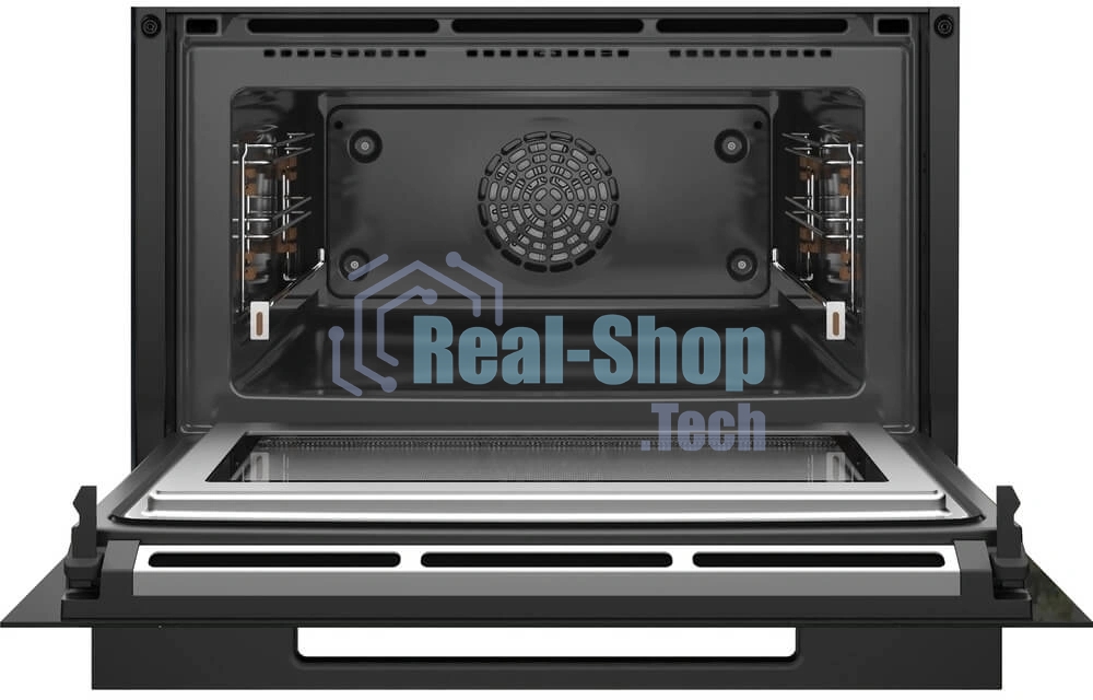 Встраиваемый духовой шкаф Bosch CMG978NB1 Accent line с микроволновой печью и 22 типами нагрева, 45.5x59.5x54.8 см, 45л, дисплей,инвертор,SoftClose и SoftOpen, Bosch Assist, черный. Телескопические направляющие 1 уровень,пиролитическая очистка,многоточечный термощуп PerfectRoast