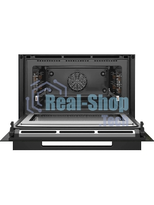 Встраиваемый духовой шкаф Bosch CMG978NB1 Accent line с микроволновой печью и 22 типами нагрева, 45.5x59.5x54.8 см, 45л, дисплей,инвертор,SoftClose и SoftOpen, Bosch Assist, черный. Телескопические направляющие 1 уровень,пиролитическая очистка,многоточечный термощуп PerfectRoast