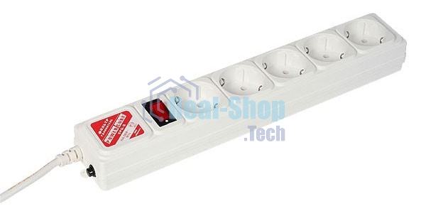 Сетевой фильтр Powercube SPG-B-6-WHITE 1.9 м (5 розеток) белый (коробка)