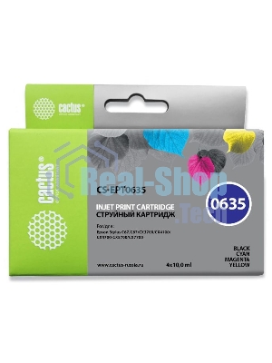 Картридж струйный Cactus CS-EPT0635 многоцветный (40 мл) для Epson Stylus C67/C87/CX3700/CX4100/CX4700