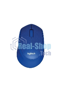 Мышь беспроводная Logitech M330 SILENT PLUS синий, 1000 dpi, радиоканал, USB, кнопки - 3