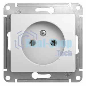 Механизм розетки 1-м СП Glossa 16А IP20 без заземл. бел. SchE GSL000141