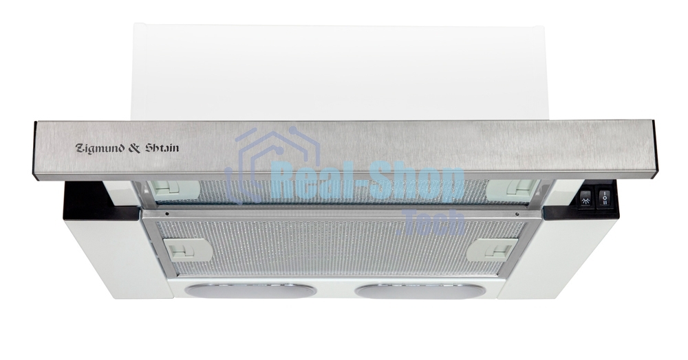 Вытяжка встраиваемая Zigmund & Shtain K 005.41 S серебристый, 45 см, 400 куб. м/ч, 55 дБ