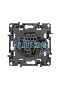 Механизм выключателя 1-кл. СП Etika 10АX с подсветкой/индикацией безвинт. зажимы бел. Legrand 672203