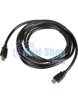 Кабель соединительный аудио-видео HDMI (m)/HDMI (m) 3м. феррит.кольца позолоченные контакты черный (NO NAME)