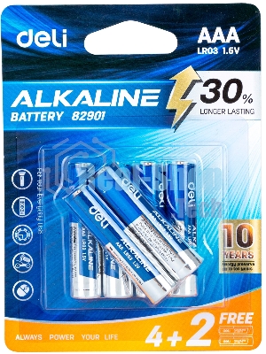Батарея Deli E82901 AAA (6шт) блистер