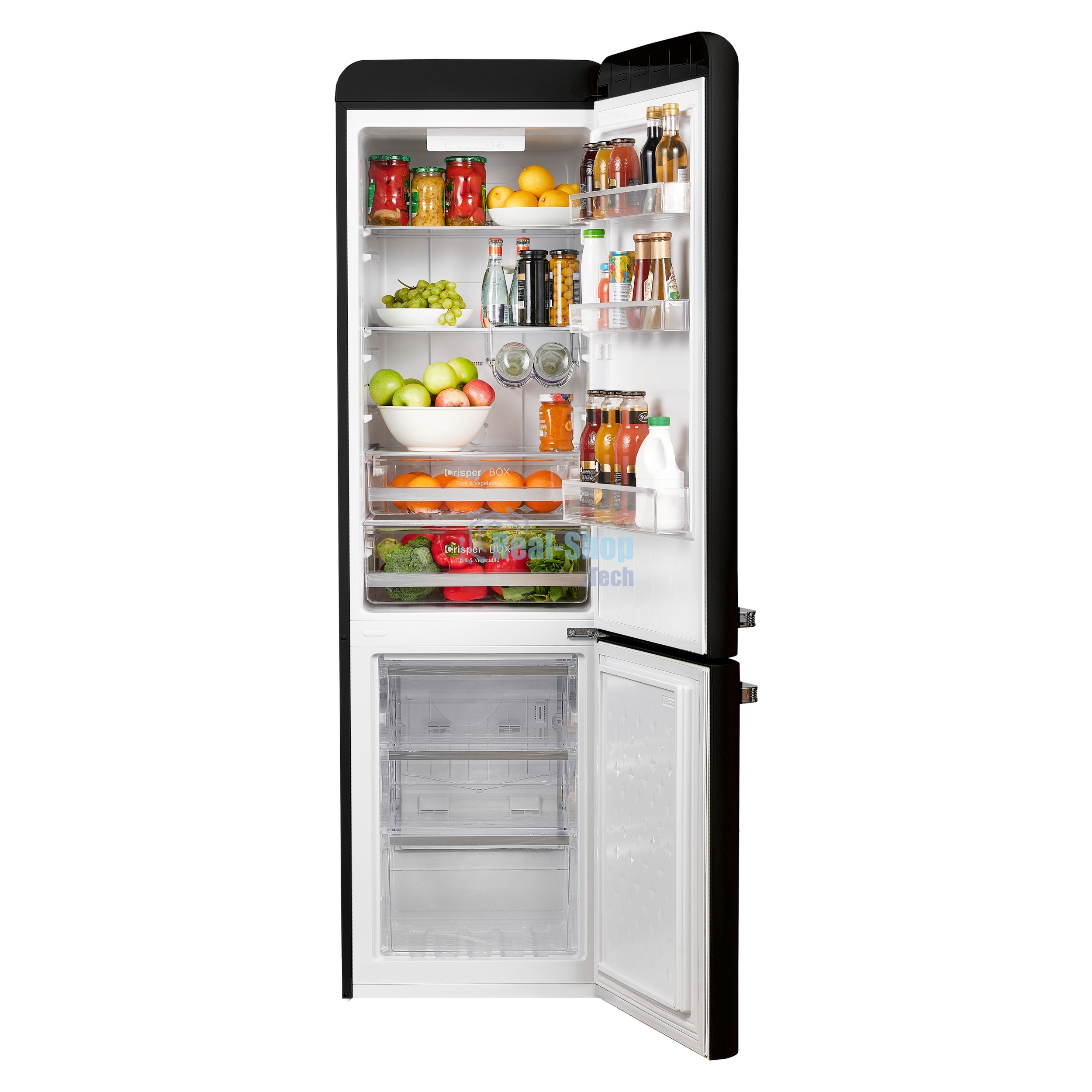 Холодильник Maunfeld MFF186NFRB черныйдвухкамерный 181/71л морозилка снизу